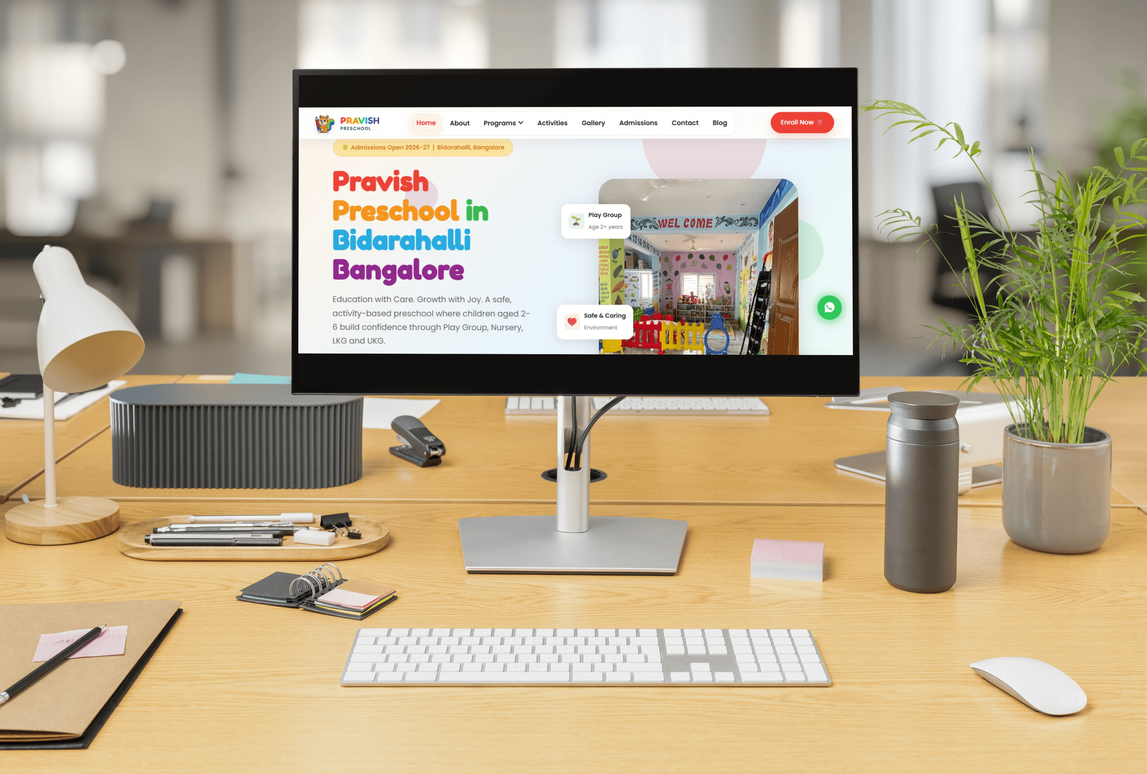 Pravish Pre School Website Design & Development in Bidarahalli, Bangalore